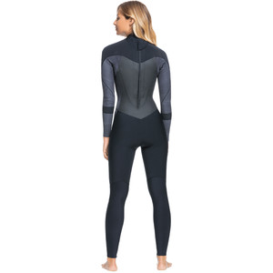 2022 Roxy Mujer Syncro 5/4mm Back Zip Gbs Neopreno ERJW103084 - Jet / Black